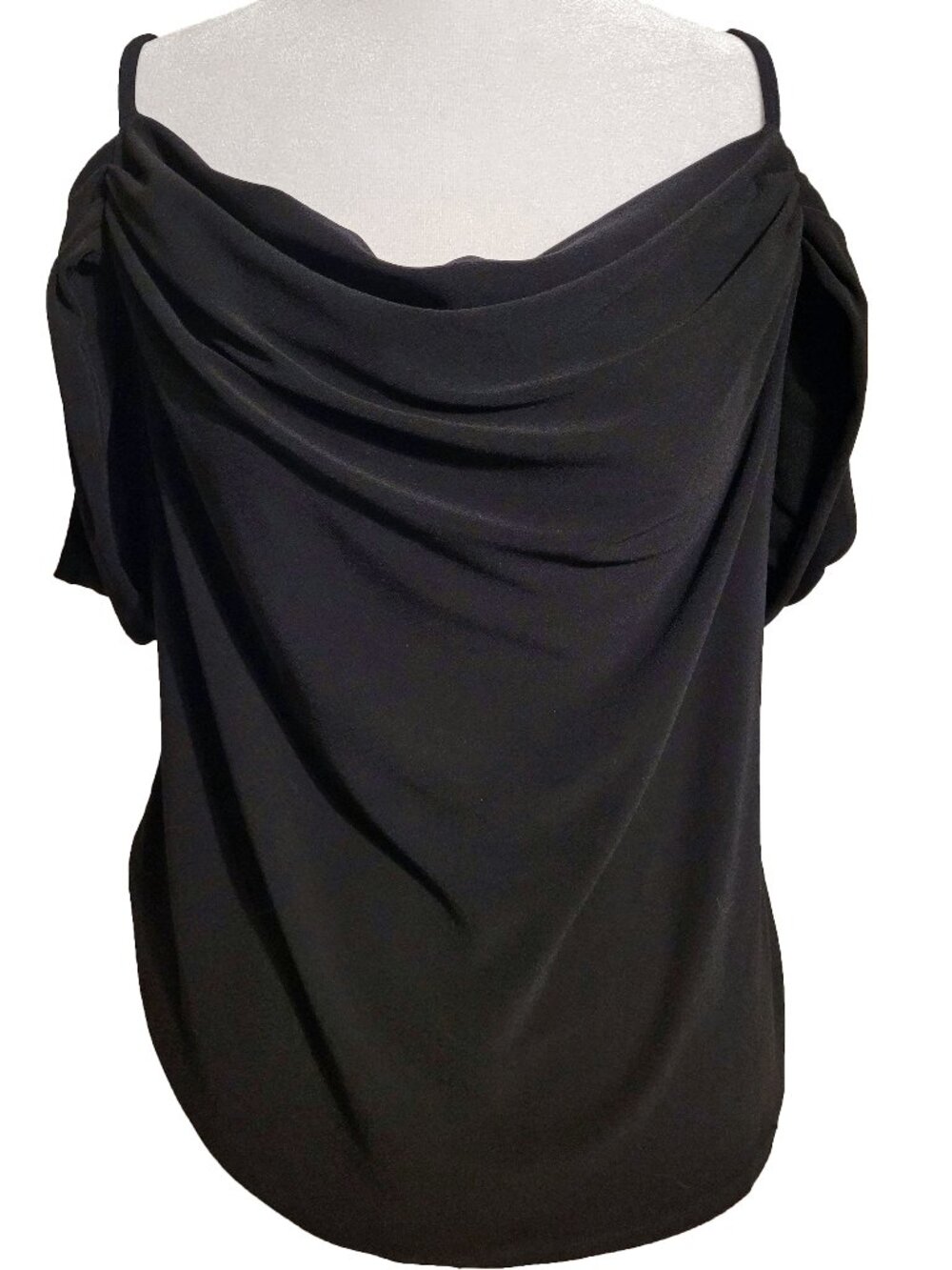 Inc International Concepts Black Cold Shoulder Top Size M